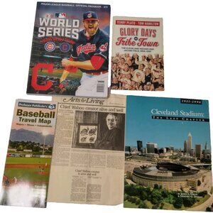 Cleveland Indians Baseball Lot Glory Days Tribe Town Stadium Book World Series